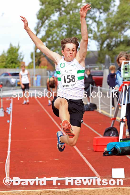 Boys Under-15s long jump, 2023 Northern Under-13s, Under-15s and Under-17s, Middlesbrough.  Photo: David T. Hewitson/Sports for All Pics